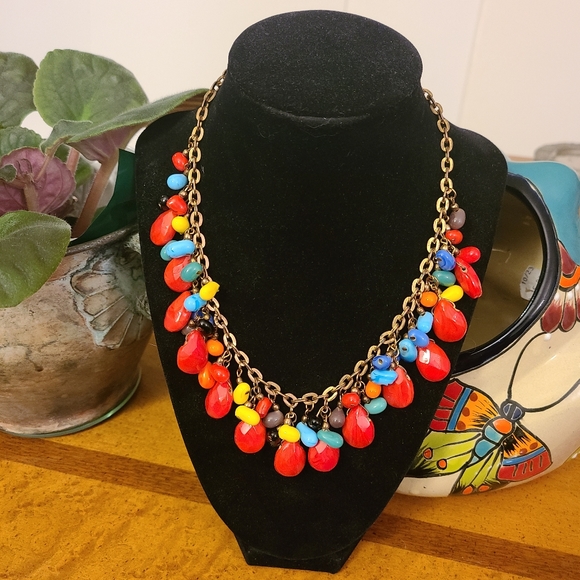 Necklace Ceramic Bead Cluster - Picture 3 of 9